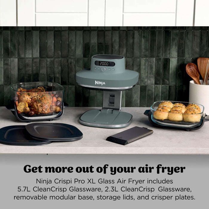 Ninja CRISPi PRO 7-in-1 XL Glass Air Fryer - Ash Grey | AS101UKGY