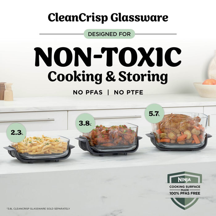 Ninja CRISPi PRO 7-in-1 XL Glass Air Fryer - Ash Grey | AS101UKGY