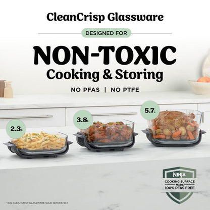 Ninja CRISPi PRO 7-in-1 XL Glass Air Fryer - Ash Grey | AS101UKGY