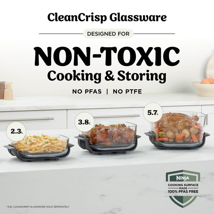 Ninja CRISPi PRO 7-in-1 XL Glass Air Fryer - Bone | AS101UKLG