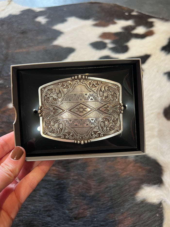 Nocona Floral Aztec Belt Buckle