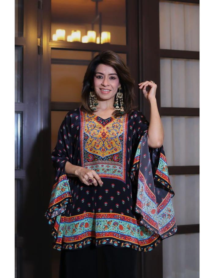 Noir Elegance Kaftan Co-ord Set