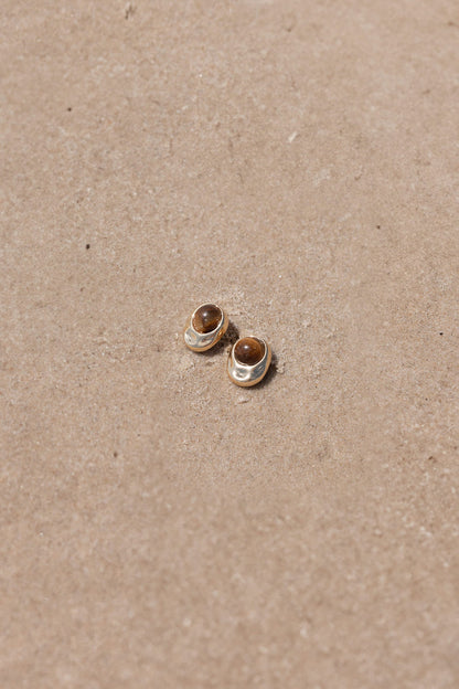 Petal and Pup USA ACCESSORIES Nova Earrings - Brown/Gold One Size