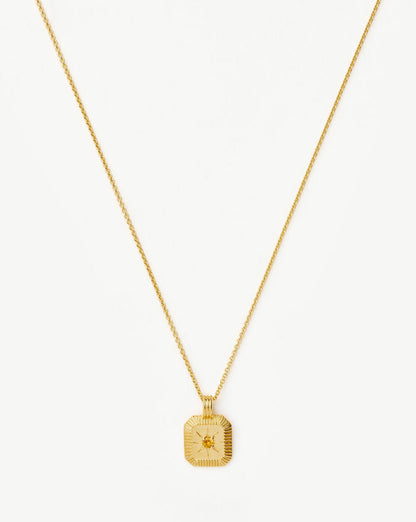 Star Ridge Birthstone Pendant Necklace | 18k Gold Vermeil/Citrine Necklaces Missoma