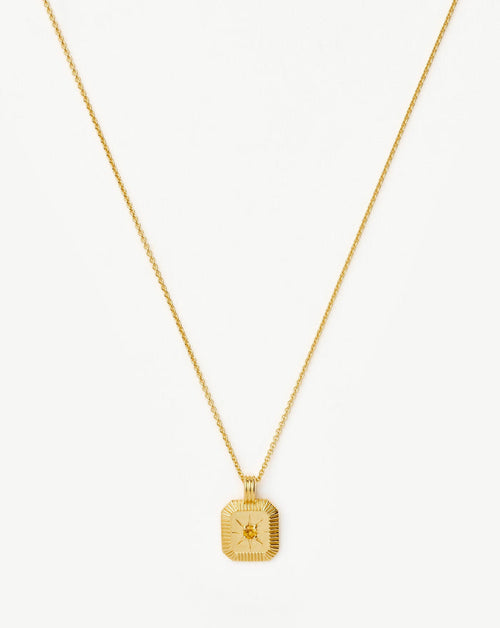 Star Ridge Birthstone Pendant Necklace | 18k Gold Vermeil/Citrine Necklaces Missoma