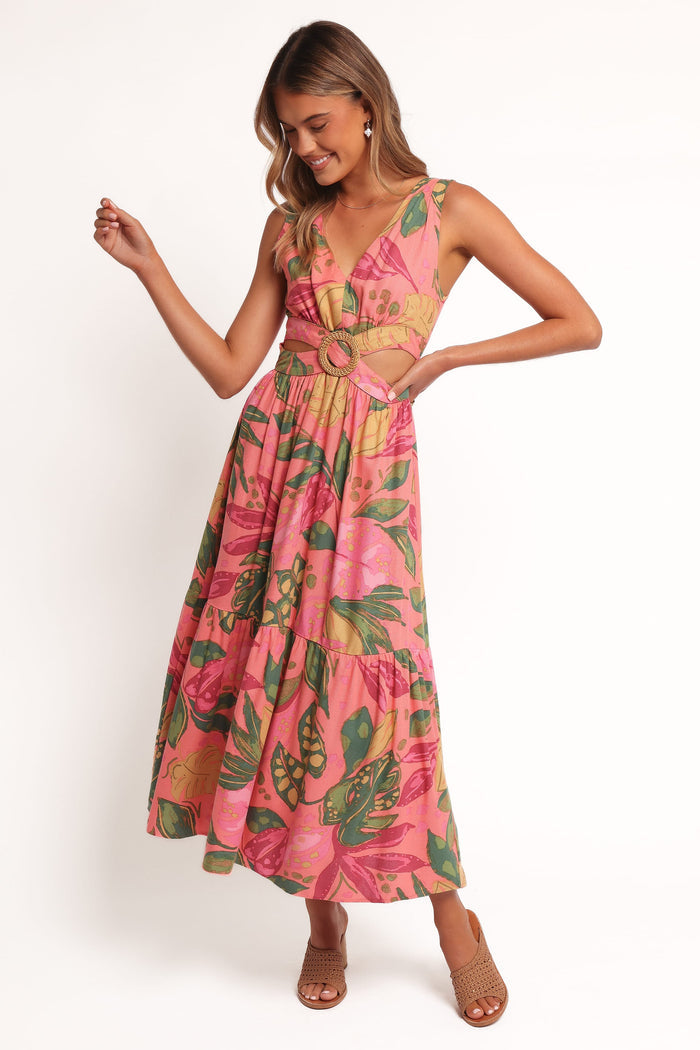 Petal and Pup USA DRESSES Oasis Midi Dress - Pink Rio