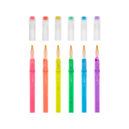 Oh My Glitter! Neon Highlighters set of 6 without packaging