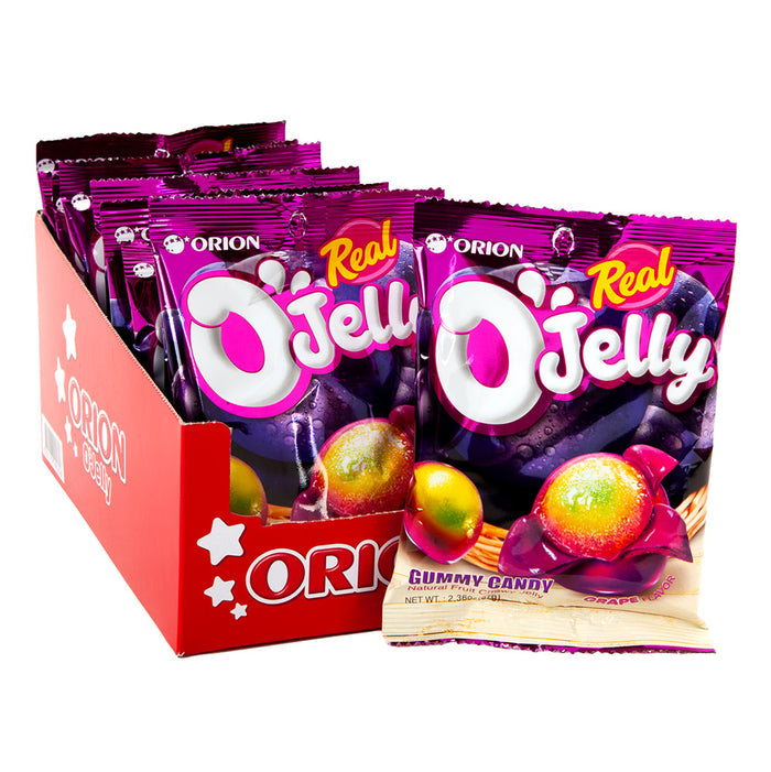 O'Jelly Grape Gummy Candy Peg Bag - 10 Count