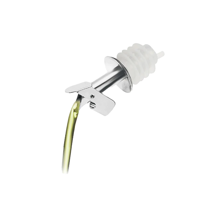 olive oil topper with a pour spout and a transparent background