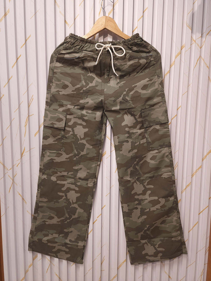 Olive Camo Baggy Cargo