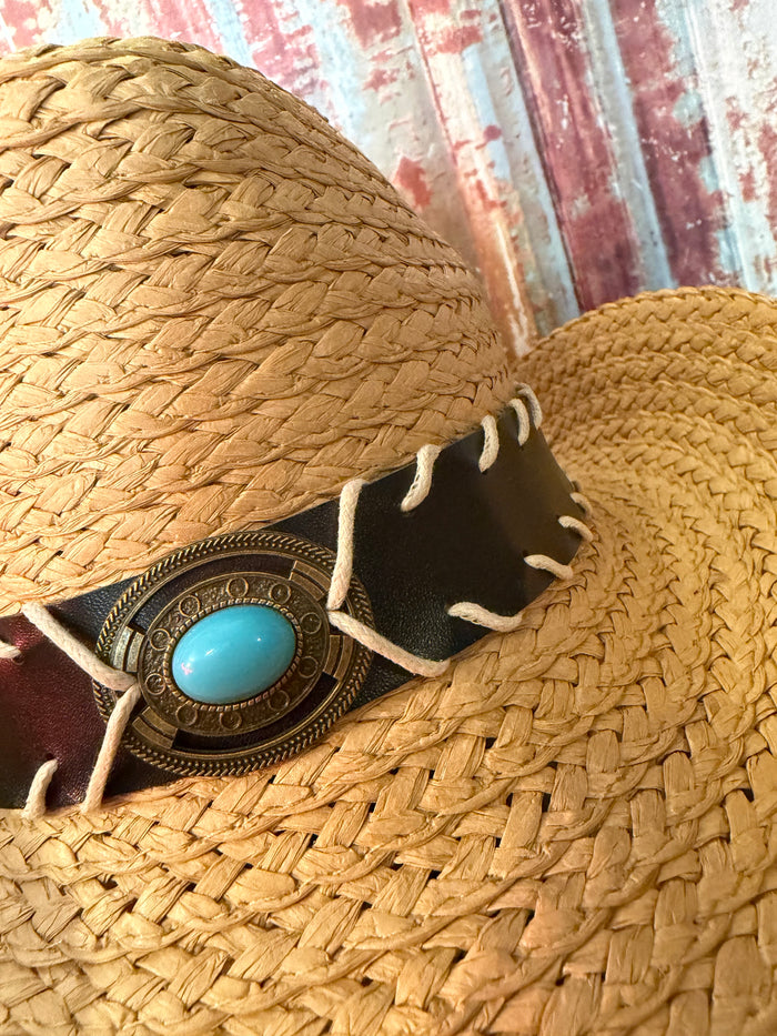One Size Adjustable Straw Cowboy Hat