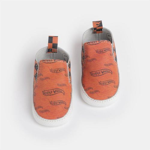 Orange Flame Hot Wheels™ Slip On Baby Shoe Slip On Soft Sole