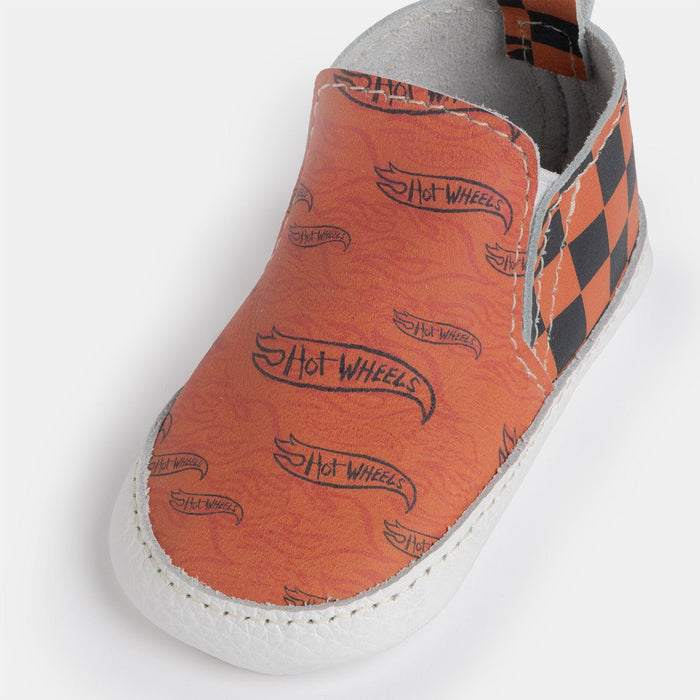 Orange Flame Hot Wheels™ Slip On Baby Shoe Slip On Soft Sole