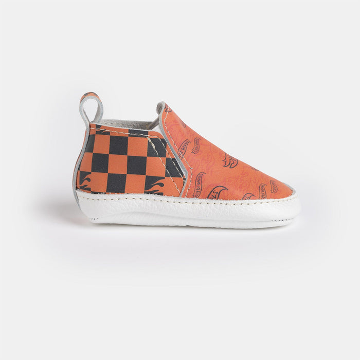 Orange Flame Hot Wheels™ Slip On Baby Shoe Slip On Soft Sole
