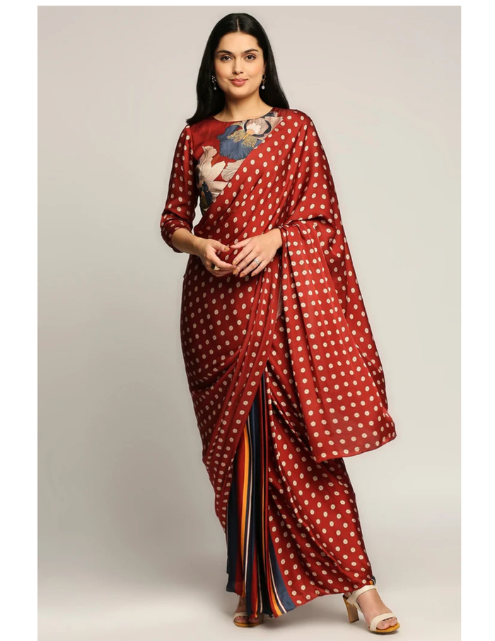 Orchid Bloom Pre-Stitched Saree