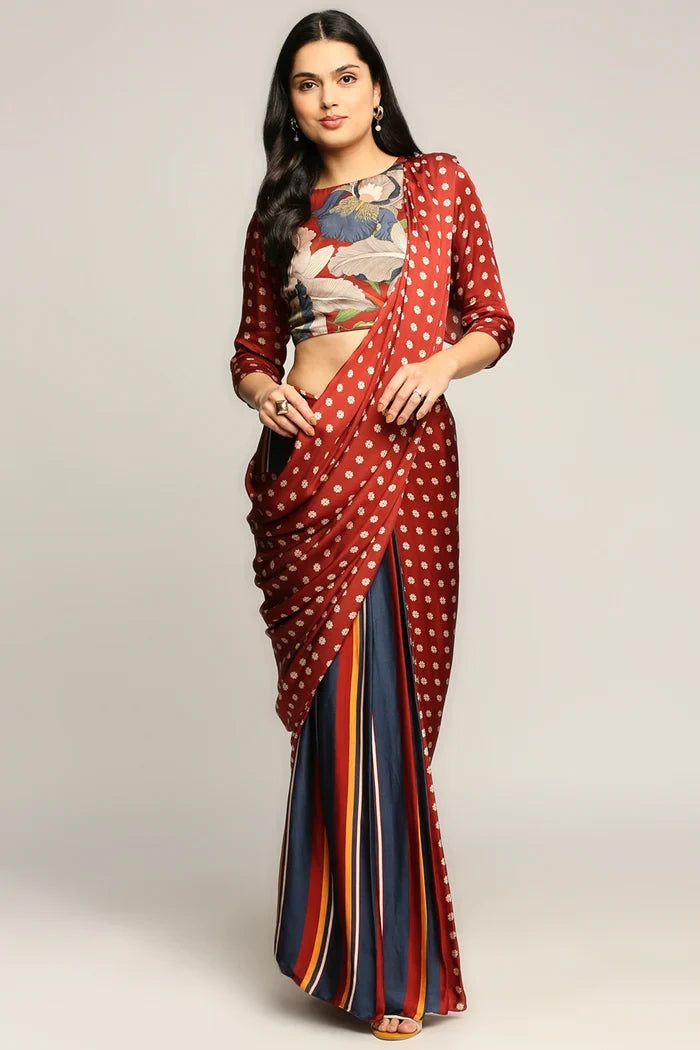 Orchid Bloom Pre-Stitched Saree