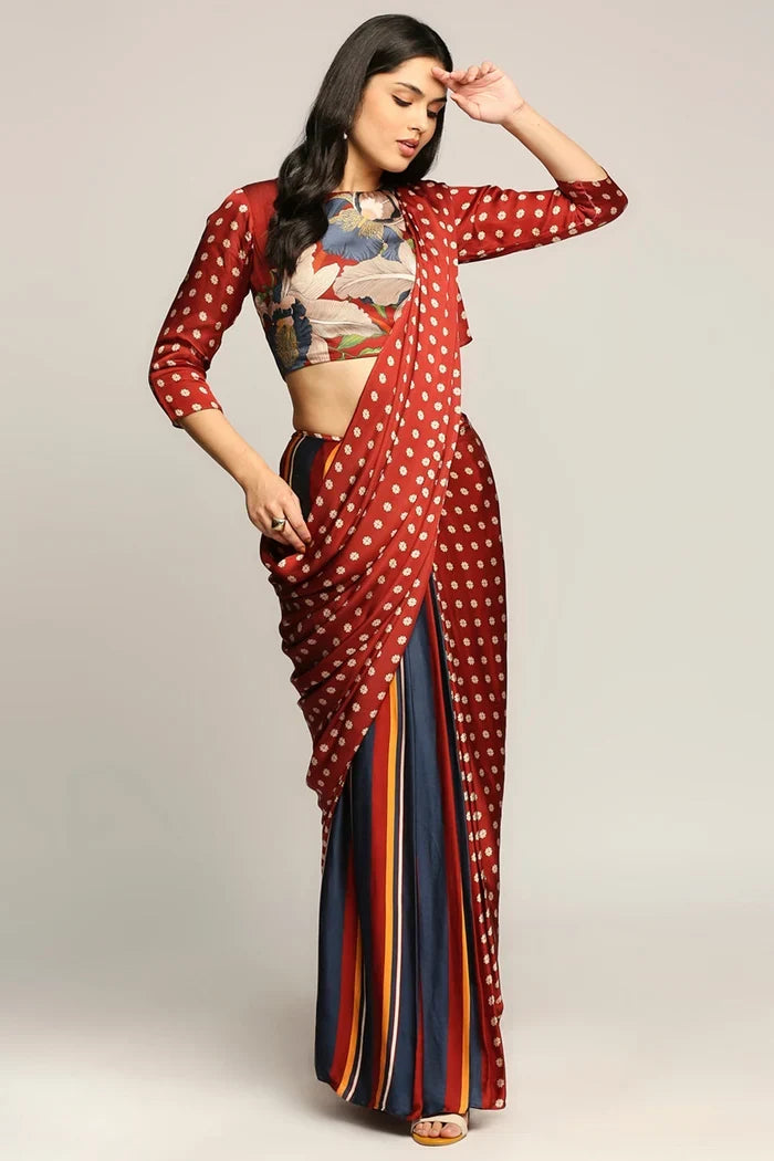 Orchid Bloom Pre-Stitched Saree