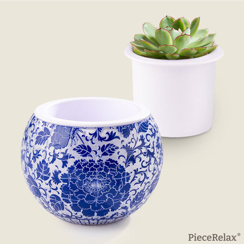 Drawing inspiration from Eastern floral aesthetics and featuring a design reminiscent of traditional blue-and-white porcelain, the PieceRelax exudes an added touch of sophistication. Let your imagination flourish with the PieceRelax puzzle planter, where every plant finds its perfect place within the beauty of this exquisite puzzle plant pot.