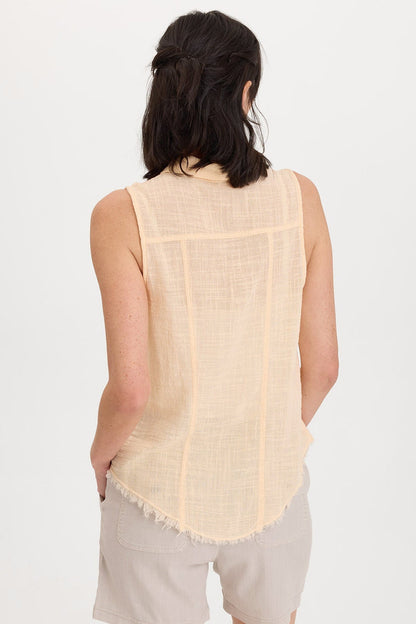 Wearables Otto Gauze Button-Up Tank