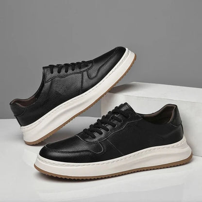 Oxford leather work shoes - AntoniosClothing - Black