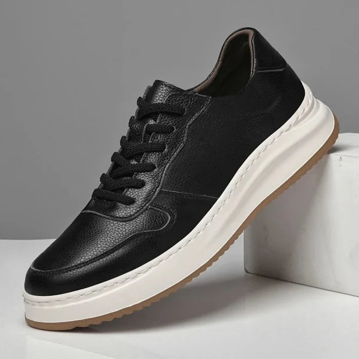 Oxford leather work shoes - AntoniosClothing - Black
