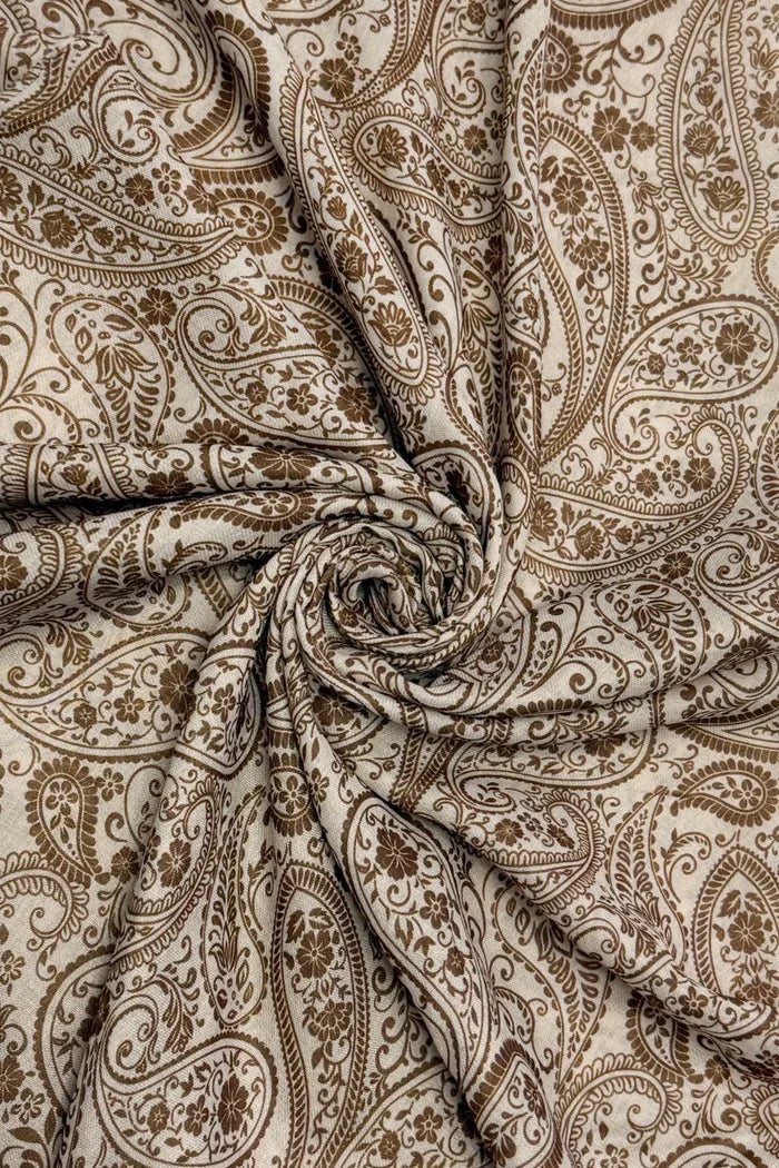 Paisley Henna Triangle Wildrag Bandana Coffee