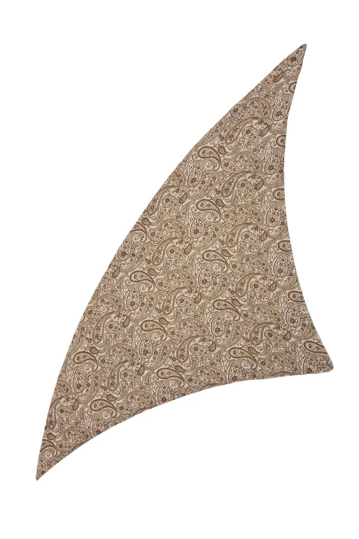 Paisley Henna Triangle Wildrag Bandana Coffee