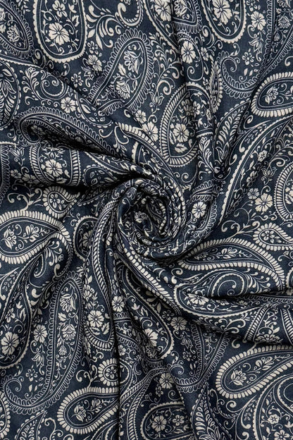 Paisley Henna Triangle Wildrag Bandana Navy