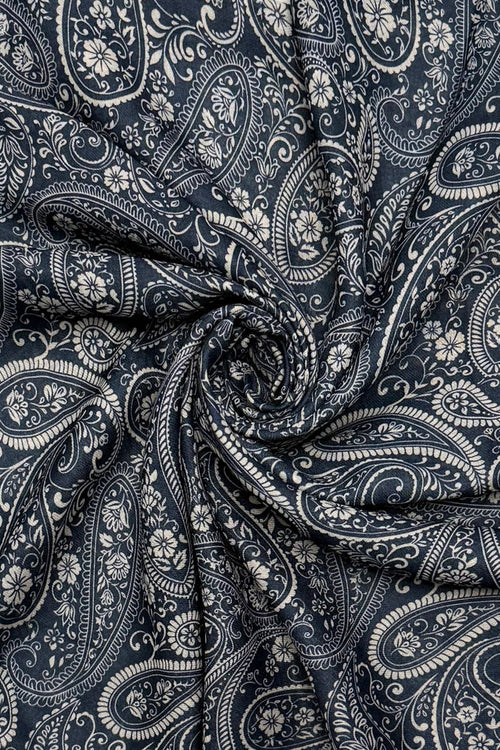 Paisley Henna Triangle Wildrag Bandana Navy