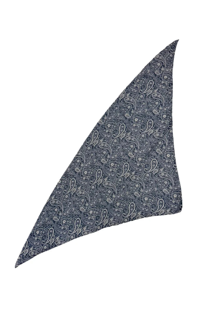 Paisley Henna Triangle Wildrag Bandana Navy