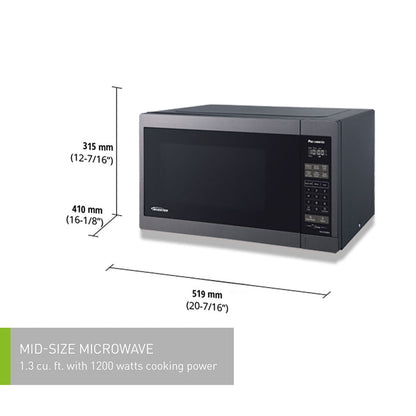 PANASONIC 1.3 CU FT Stainless Steel Genius Microwave - Refurbished with Home Essentials warranty - NN-SC678S