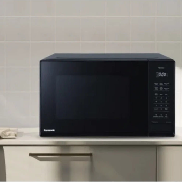 PANASONIC NNSC64MB 1.3 CU FT Black Genius Countertop Microwave - Refurbished with Home Essentials warranty