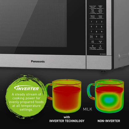 PANASONIC NNST77LS 1.6CU FT Stainless Steel Genius Microwave - Refurbished with Home Essentials warranty