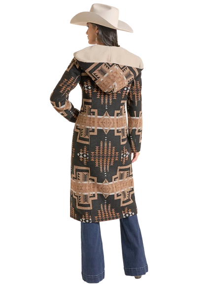 Panhandle Slim Women's Aztec Hooded Coat in Black