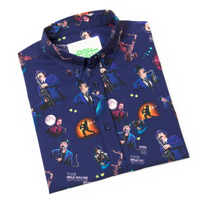 RSVLTS Parks and Rec Parks and Recreation “The Duke Silver Trio” – KUNUFLEX Short Sleeve Shirt