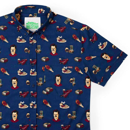 RSVLTS XS Parks and Rec Parks and Rec “Turf ‘n’ Turf” – KUNUFLEX Short Sleeve Shirt