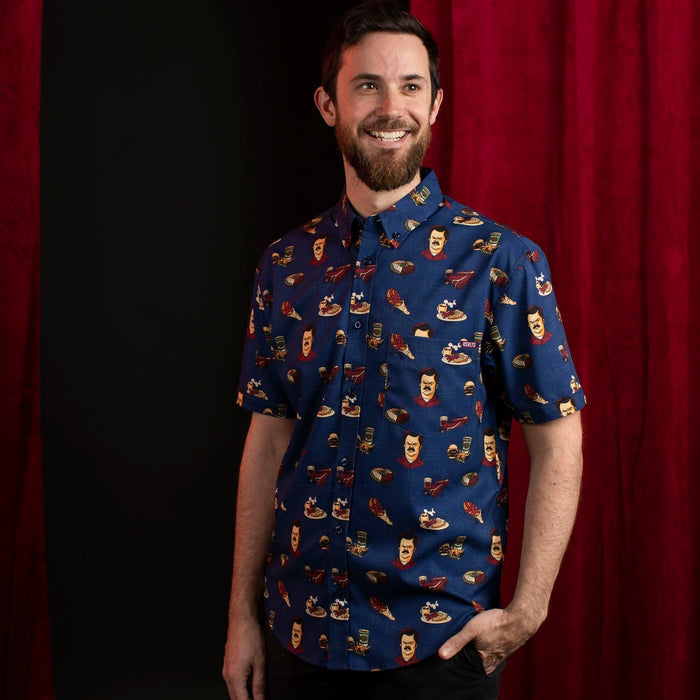 RSVLTS Parks and Rec Parks and Rec “Turf ‘n’ Turf” – KUNUFLEX Short Sleeve Shirt