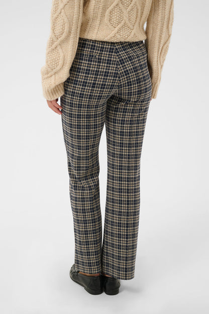 Part Two PontasPW Trousers Dark Navy Check 30305506 back view on model Shop Part Two at Dotique