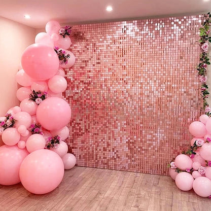 Party Background Glitter Look Curtain Glitter Backdrop Wedding - Party Decoration