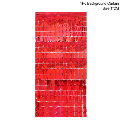 Party Background Glitter Look Curtain Glitter Backdrop Wedding - Party Decoration