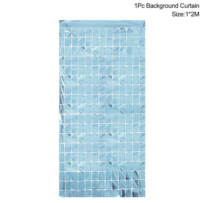 Party Background Glitter Look Curtain Glitter Backdrop Wedding - Party Decoration
