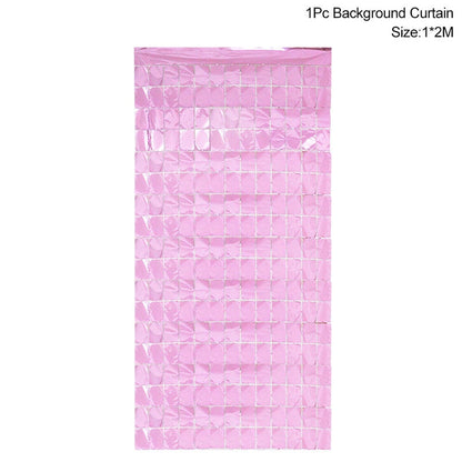 Party Background Glitter Look Curtain Glitter Backdrop Wedding - Party Decoration