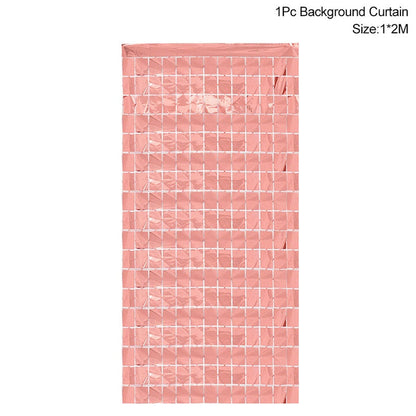 Party Background Glitter Look Curtain Glitter Backdrop Wedding - Party Decoration