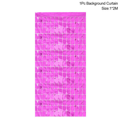 Party Background Glitter Look Curtain Glitter Backdrop Wedding - Party Decoration
