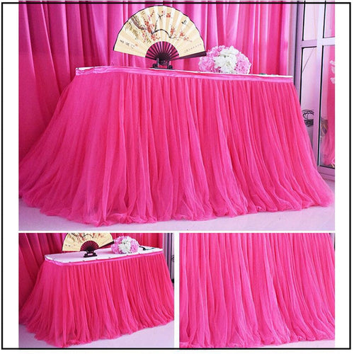 Party Tulle Table Skirt - Party Decor Table Skirting-Wedding Table Skirt