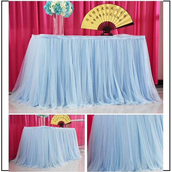Party Tulle Table Skirt - Party Decor Table Skirting-Wedding Table Skirt