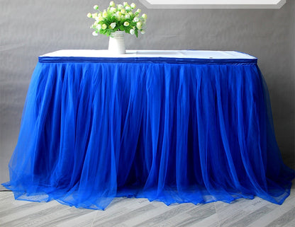 Party Tulle Table Skirt - Party Decor Table Skirting-Wedding Table Skirt