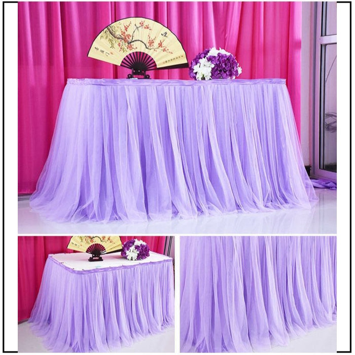 Party Tulle Table Skirt - Party Decor Table Skirting-Wedding Table Skirt