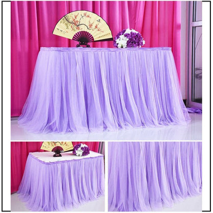 Party Tulle Table Skirt - Party Decor Table Skirting-Wedding Table Skirt