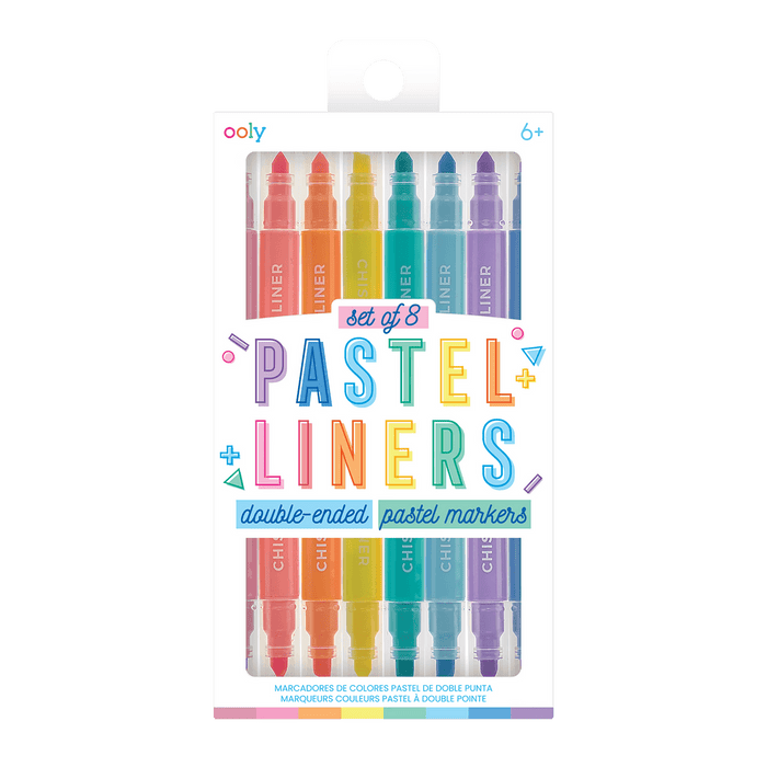 Pastel Liners Dual Tip marker and highlighter set